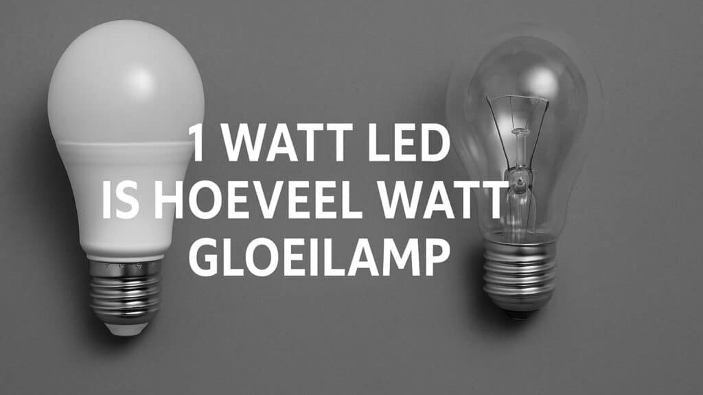 1 watt led is hoeveel watt gloeilamp
