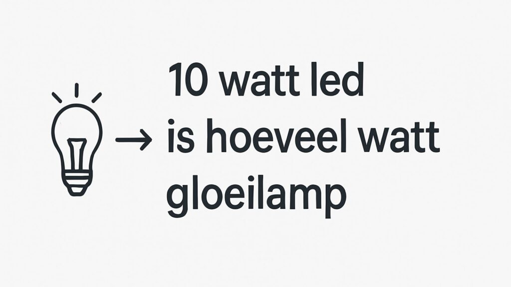 10 watt led is hoeveel watt gloeilamp