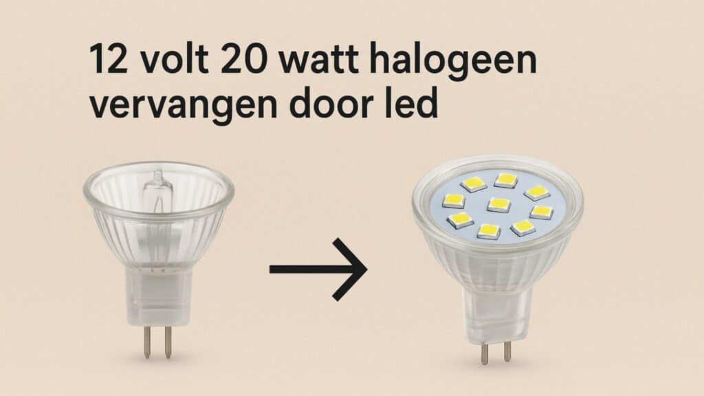 12 volt 20 watt halogeen vervangen door led