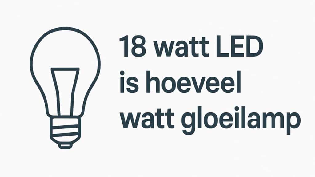 18 watt LED is hoeveel watt gloeilamp
