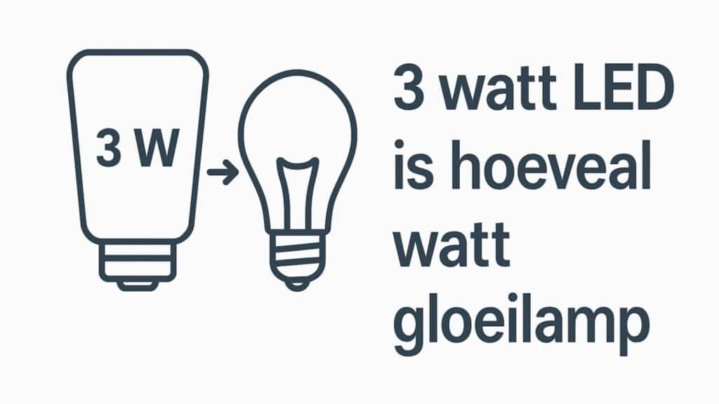 3 watt led is hoeveel watt gloeilamp