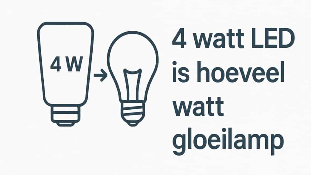 4 watt led is hoeveel watt gloeilamp