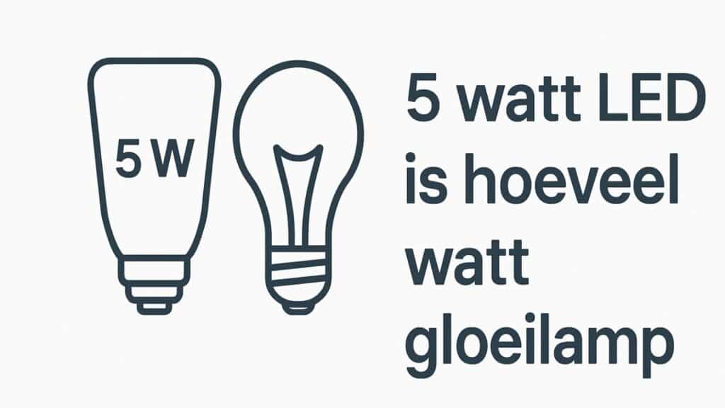 5 watt LED is hoeveel watt gloeilamp
