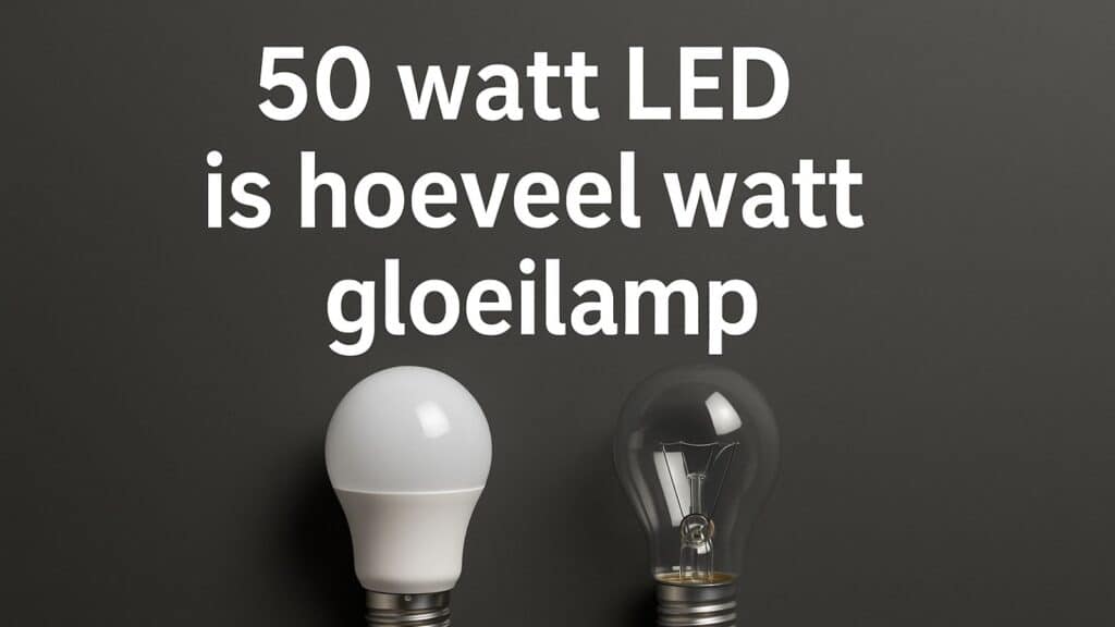 50 watt led is hoeveel watt gloeilamp