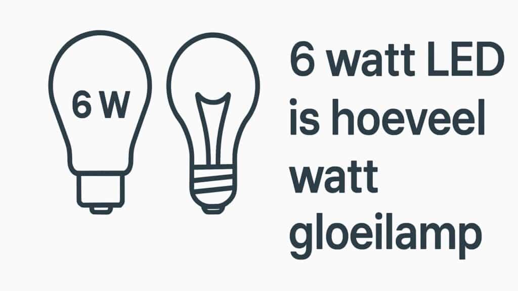 6 watt led is hoeveel watt gloeilamp