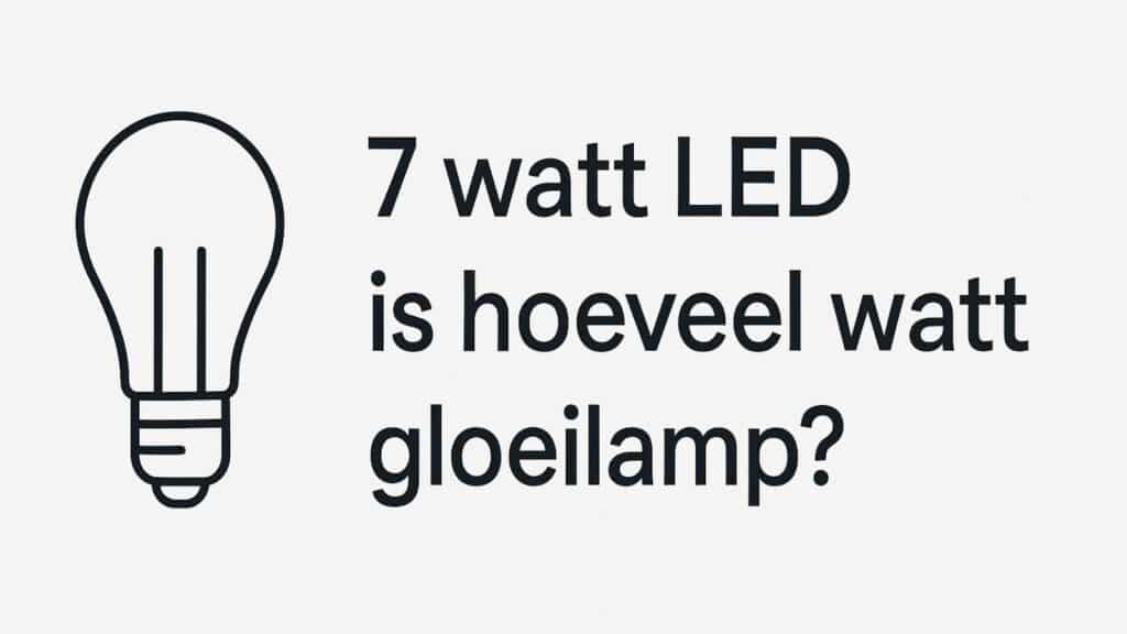 7 watt led is hoeveel watt gloeilamp