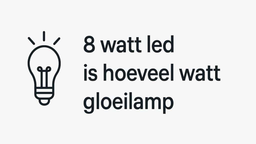 8 watt led is hoeveel watt gloeilamp