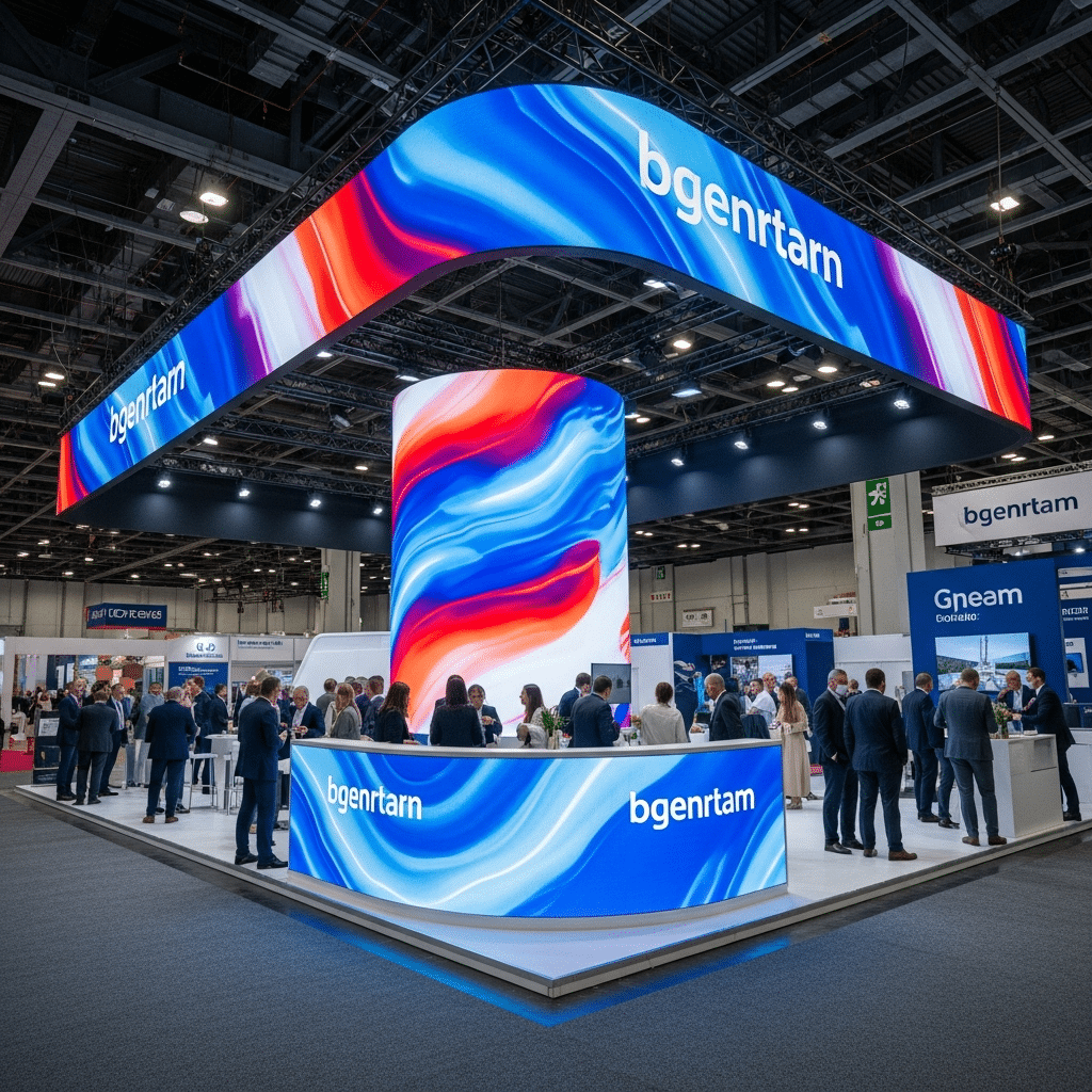 Gebogen LED scherm beurs